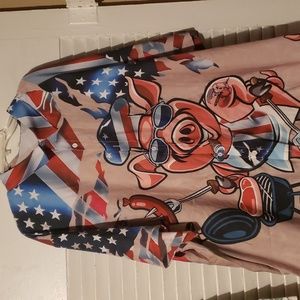 NWoT☆ USA BBQ Button Up Shirt